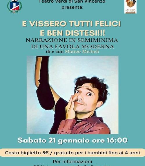 Teatro Verdi: sabato 21 gennaio primo appuntamento dedicato ai bambini con ‘E vissero tutti felici e ben distesi’