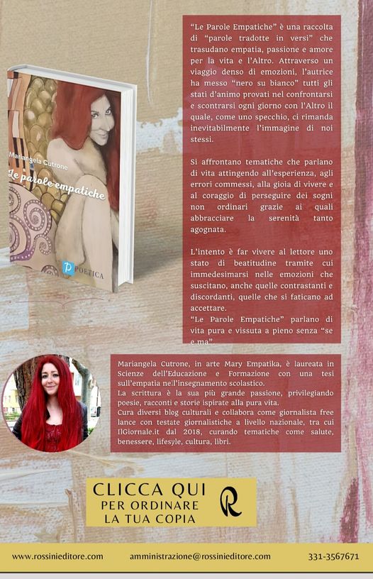 Il libro di Mariangela Cutrone “Le parole empatiche”, un viaggio nel