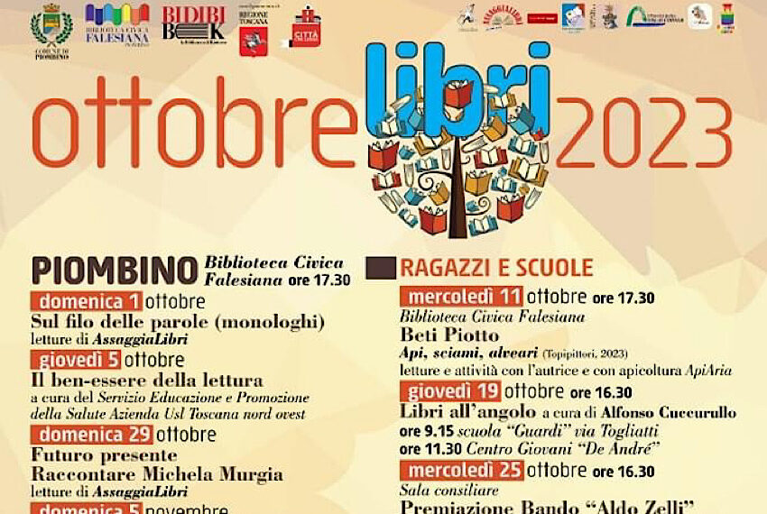 Piombino, “Ottobre libri”: i prossimi appuntamenti