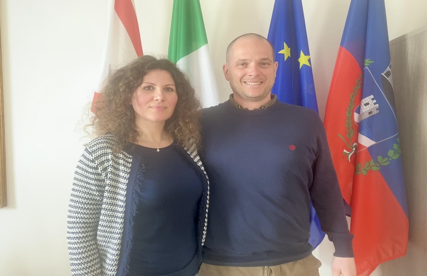 Claudia Materassi e il sindaco Paolo Riccucci - Pennainmovimento