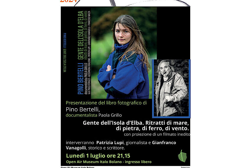 Presentazione del libro di Pino Bertelli: “Gente dell’Isola d’Elba: ritratti di mare, di pietra, di ferro, di vento”