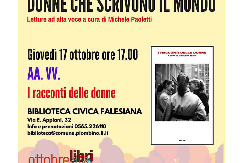 Giovedì 17 ottobre I RACCONTI DELLE DONNE