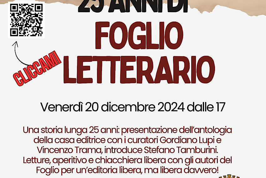 Si celebrano i 25 anni di attività del Foglio Letterario