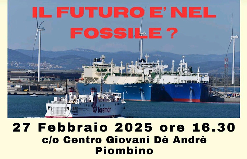 Piombino: incontro “Il futuro è nel fossile?” Sarà presente l’On. Bonelli
