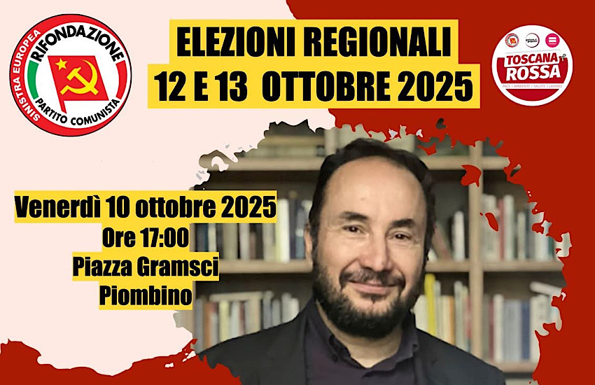A Piombino il Segretario nazionale di rifondazione Comunista Maurizio Acerbo