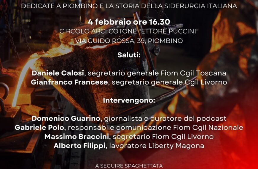 Cinque puntate del podcast “Lavorare la vita” dedicate a Piombino