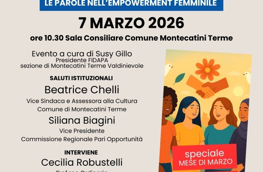 “Linguaggio e sessismo: le parole nell’empowerment femminile”: incontro il 7 marzo