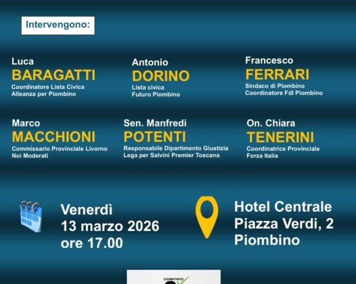 Piombino: 13 marzo evento per il SI’ al Referendum
