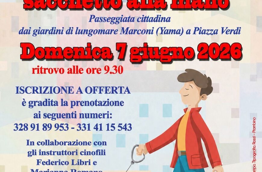 Passeggiata “Zampe al guinzaglio sacchetto alla mano”