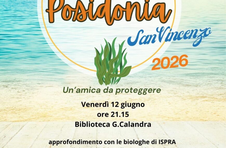 San Vincenzo: serata conclusiva del progetto di tutela ambientale Amica Posidonia 2026