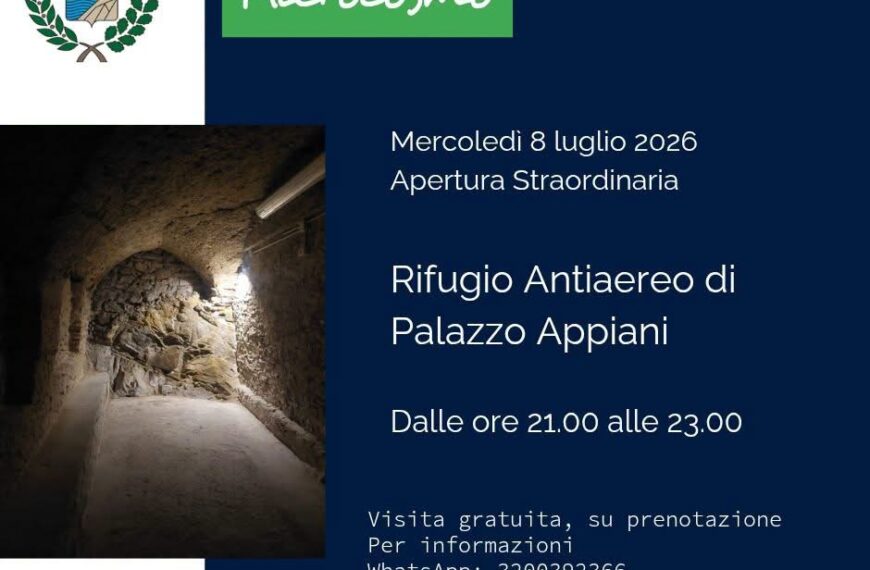 Piombino: apertura del Rifugio Antiaereo di Palazzo Appiani