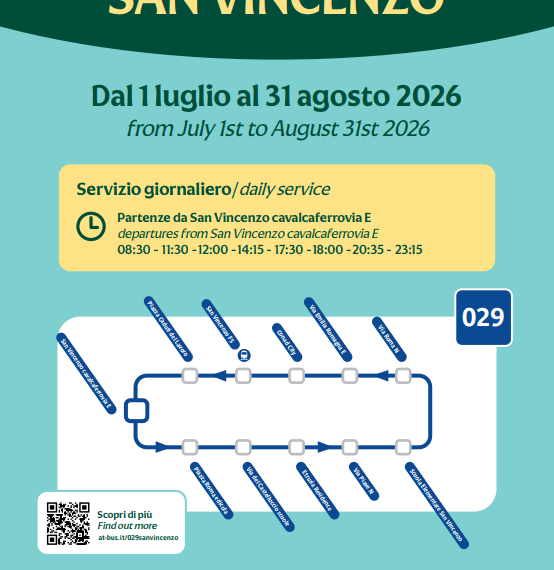 Servizi estivi di trasporto: riparte la linea 029