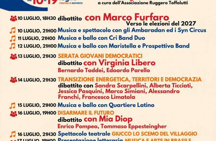 Riotorto: torna la Festa dell’Unità