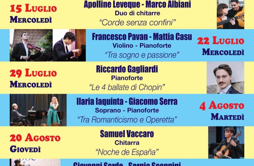 “Classica alla Torre”, mercoledì 15 luglio il primo appuntamento