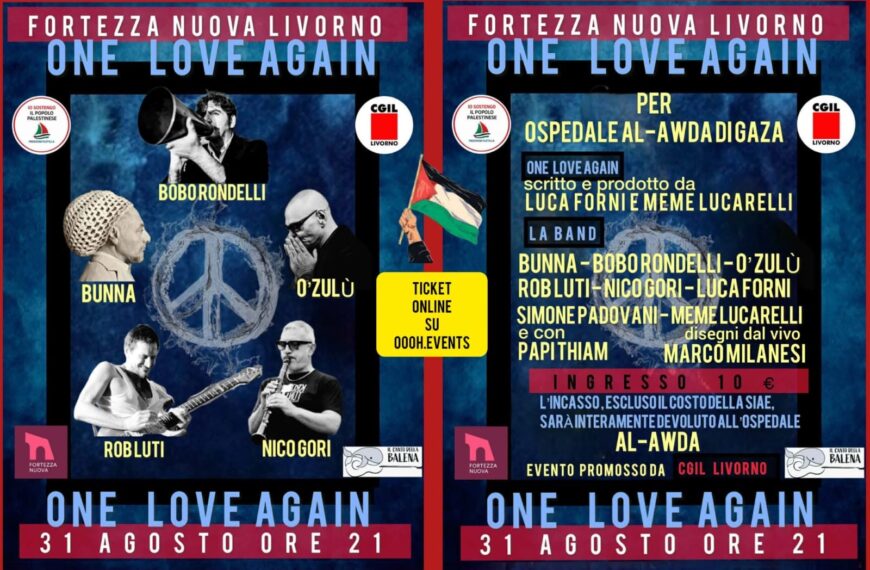 Livorno: in Fortezza Nuova il concerto “One love again”