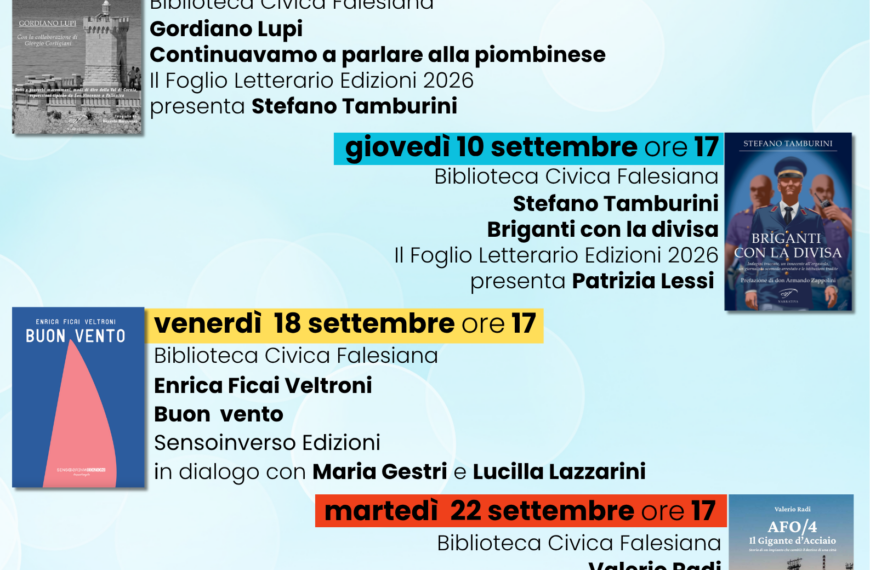 Tornano gli appuntamenti della rassegna “Piombino scrive. libri a km0!”