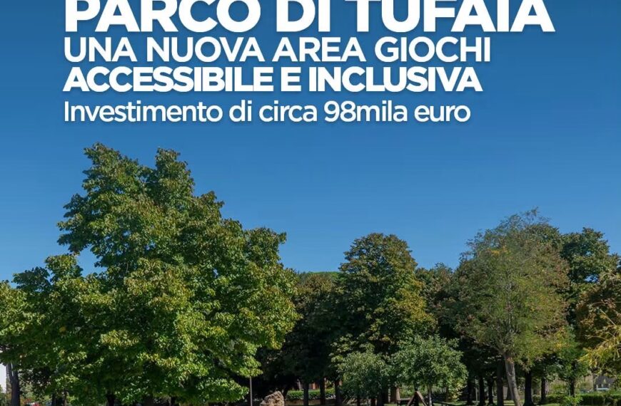 Nuova area giochi nel Parco di Tufaia