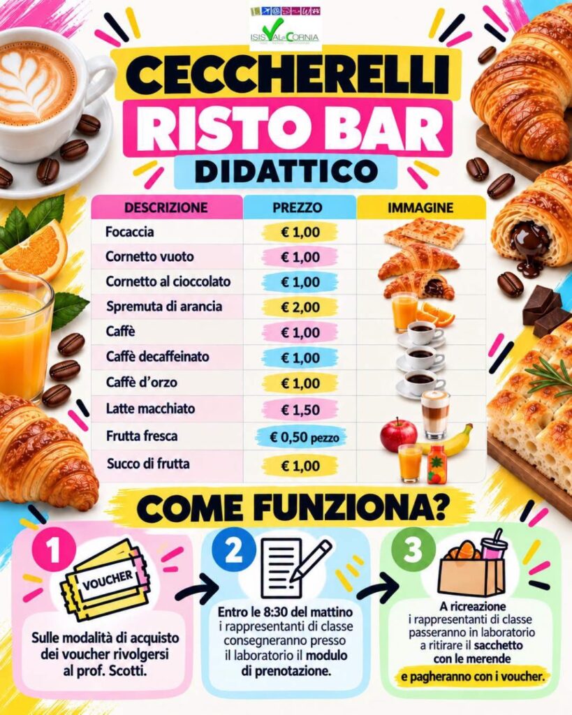 Piombino: “La ricreazione ha tutto un altro sapore”, arriva il Ristobar didattico
