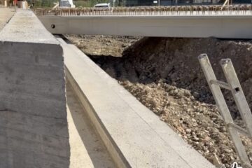 Campiglia Marittima: proseguono i lavori di costruzione del ponte in via Cerrini
