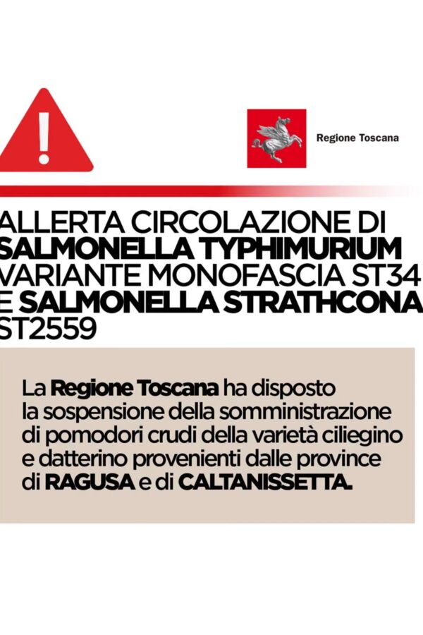 Allerta Salmonellosi: le precauzioni da seguire comunicate dalla Regione Toscana