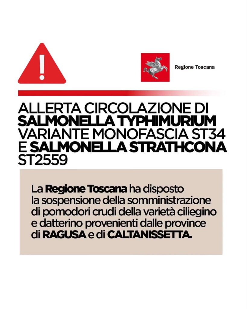 Allerta Salmonellosi: le precauzioni da seguire comunicate dalla Regione Toscana