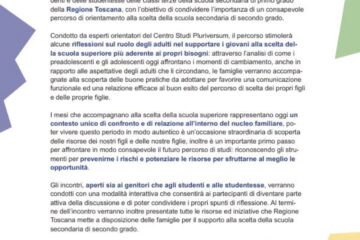 “Che scuola scelgo?”, incontro con le famiglie