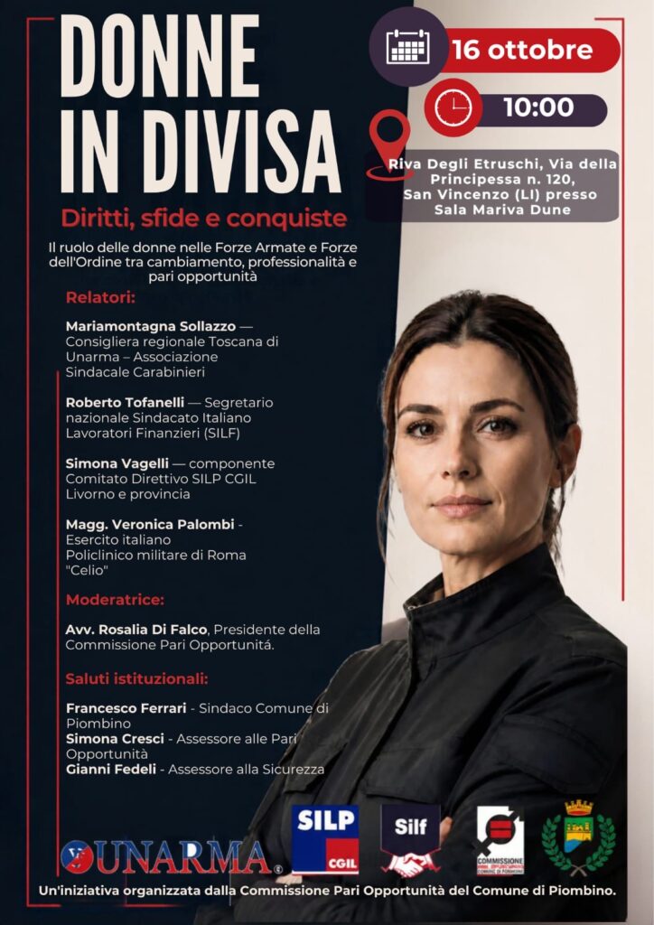“Donne in divisa: diritti, sfide e conquiste”: il convegno promosso dalla Commissione Pari Opportunità
