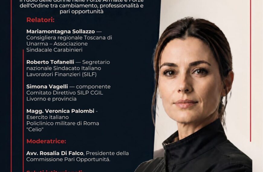 “Donne in divisa: diritti, sfide e conquiste”: il convegno promosso dalla Commissione Pari Opportunità